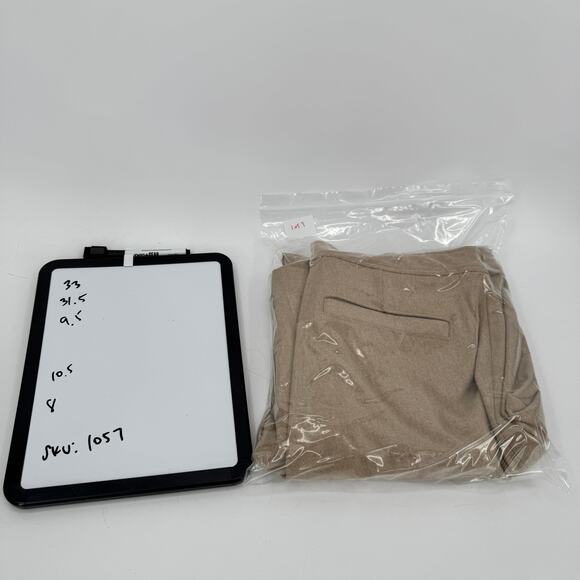 Banana Republic Pants Womens 8 Harrison Wool Cashmere Blend Wide Leg Tan Vintage - Picture 9 of 9